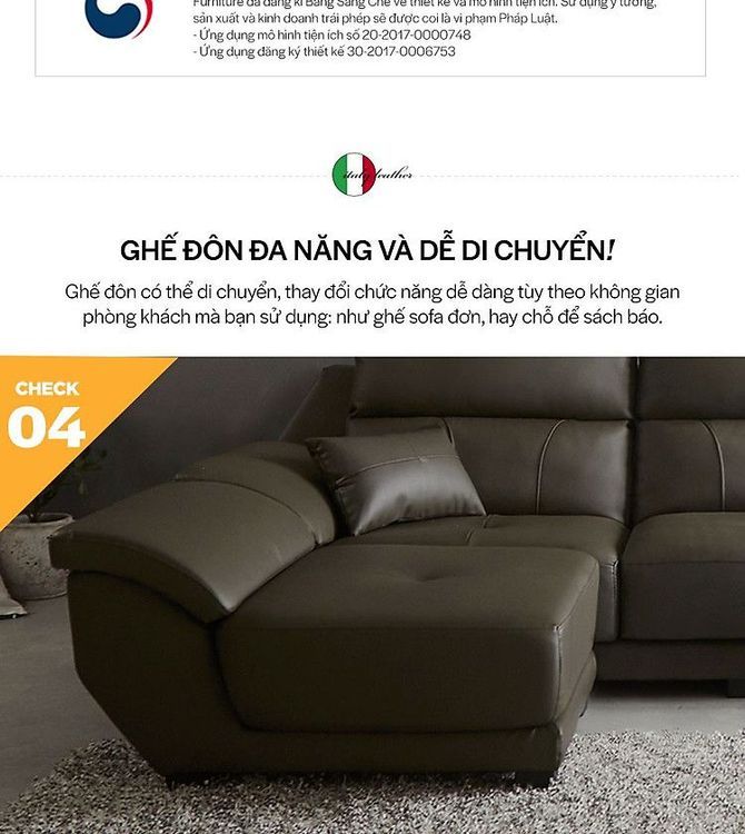 No. 3 - SF312 - Ghế Sofa Da Thật 3 Chỗ Ngồi - 5