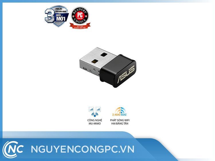 No. 5 - USB Wi-Fi Cho PC Asus USB-AC53 Nano - 1