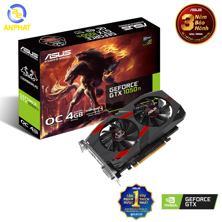 No. 5 - ASUS Cerberus GeForce® GTX 1050 Ti - 1