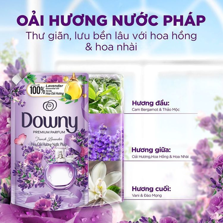 No. 9 - Nước Xả Downy Hương Hoa Oải Hương Pháp - 6