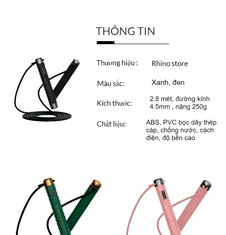 No. 6 - Dây Nhảy Thể Dục Rhino J501 - 4