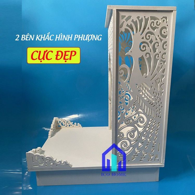 No. 3 - Bàn Thờ Ông Địa Gỗ Trắng ICO HOME - 4