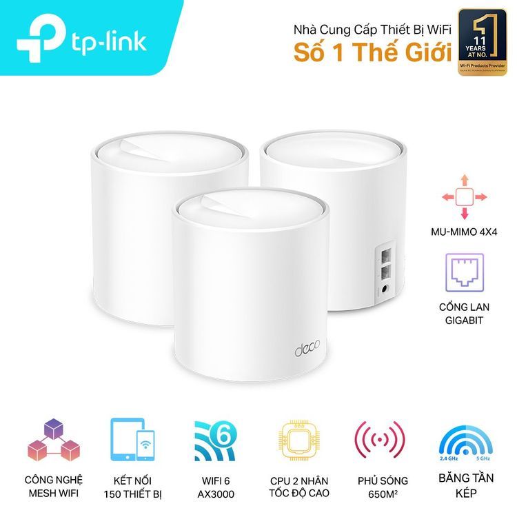 No. 6 - Wi-Fi Mesh TP-Link Deco X60 (3 Pack) - 3