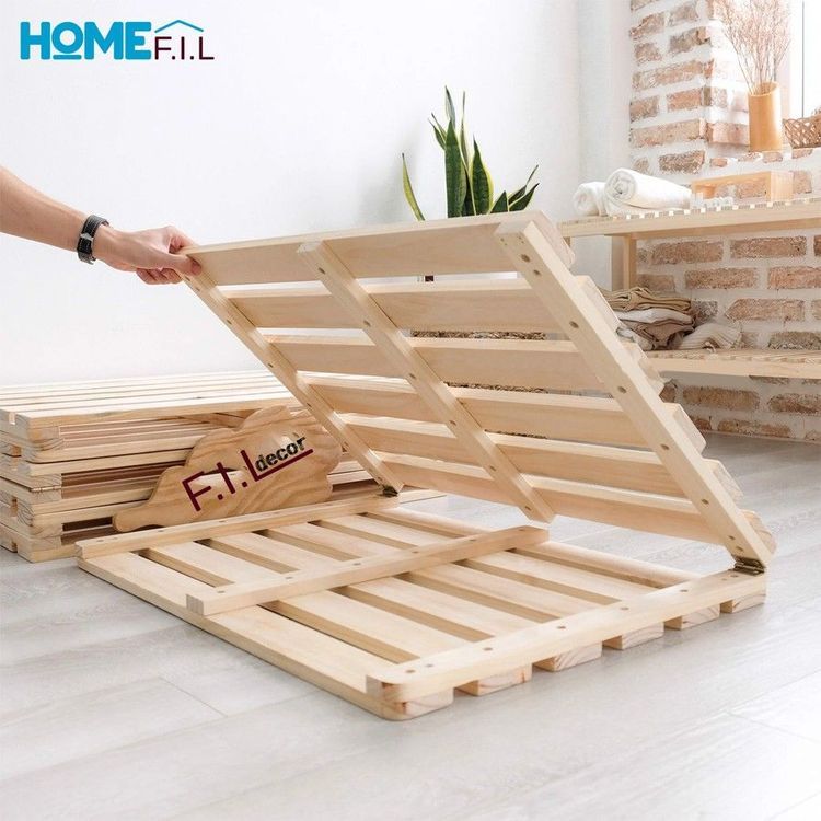 No. 2 - Giường Ngủ Pallet Gỗ Thông Gấp Gọn Bola - 5