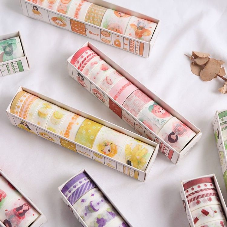 No. 8 - Hộp 10 Cuộn Washi Tape Hoa Quả Nhiều Màu - 1