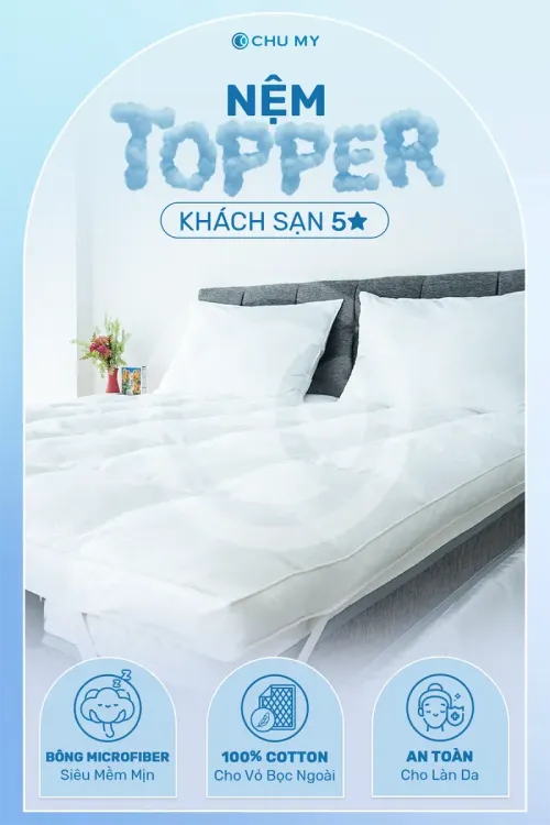 No. 4 - Nệm Topper Lông Vũ Microfiber Chumy - 3