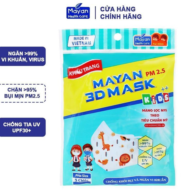 No. 5 - Khẩu Trang Trẻ Em Mayan 3D - 5