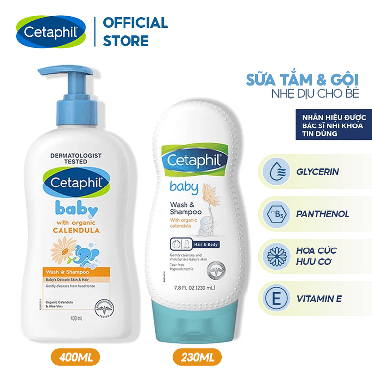 No. 8 - Sữa Tắm Gội 2 Trong 1 Cetaphil Baby Wash & Shampoo with Organic Calendula - 6