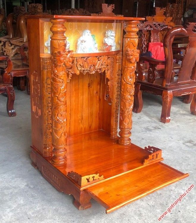 No. 4 - Bàn Thờ Ông Địa Gỗ Xoan - 4