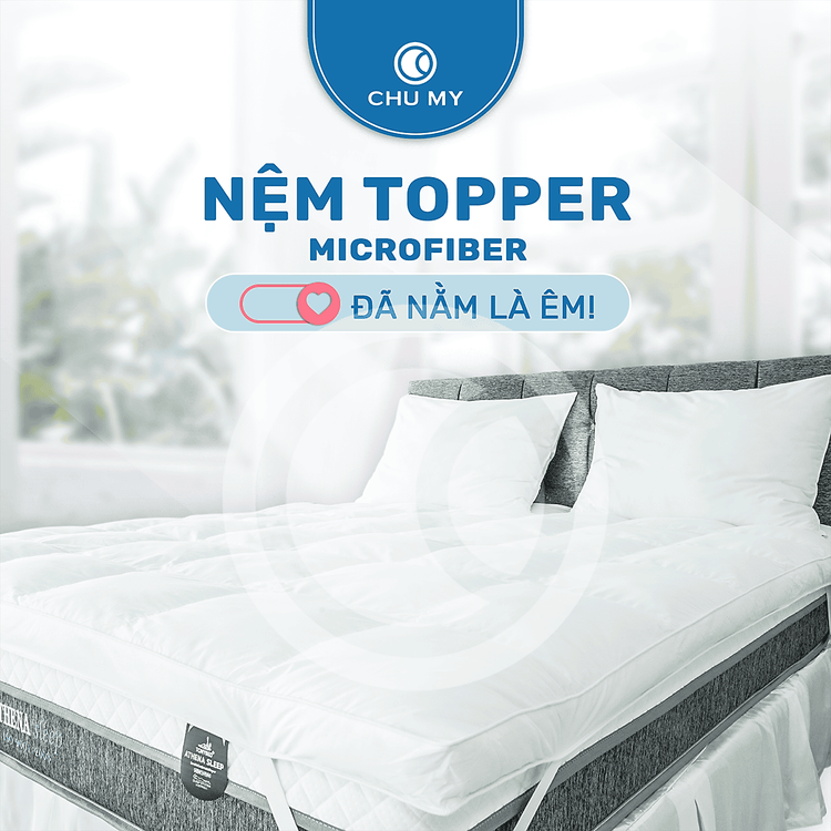 No. 4 - Nệm Topper Lông Vũ Microfiber Chumy - 1