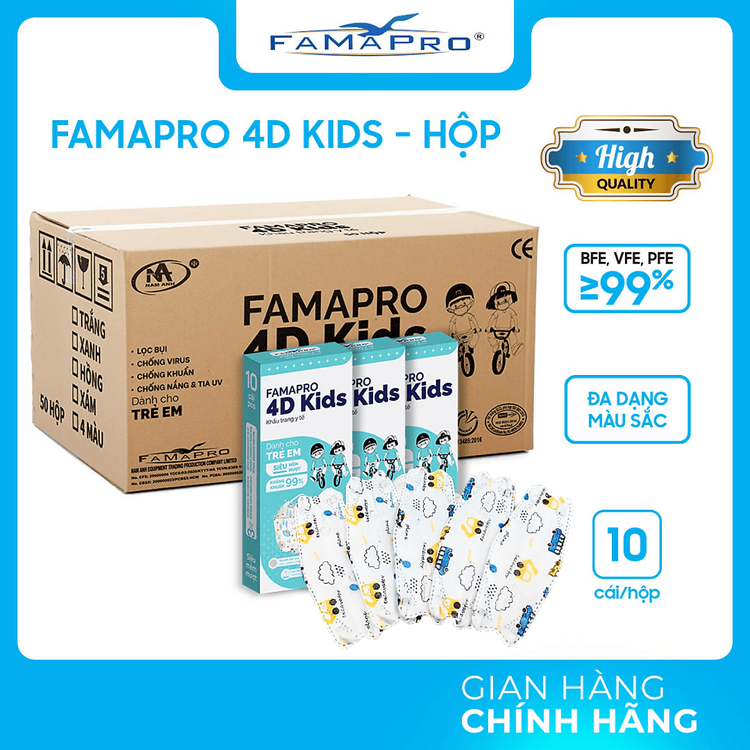 No. 7 - Khẩu Trang Trẻ Em Famapro 4D KIDS - 4