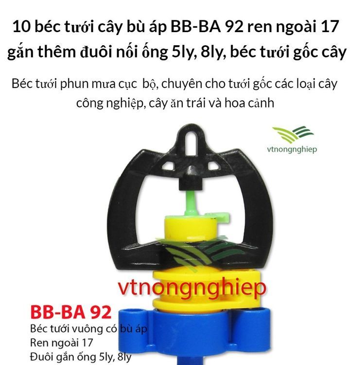 No. 3 - Béc Tưới Cây Bù Áp Vật Tư Nông NghiệpBB-BA 92 - 2