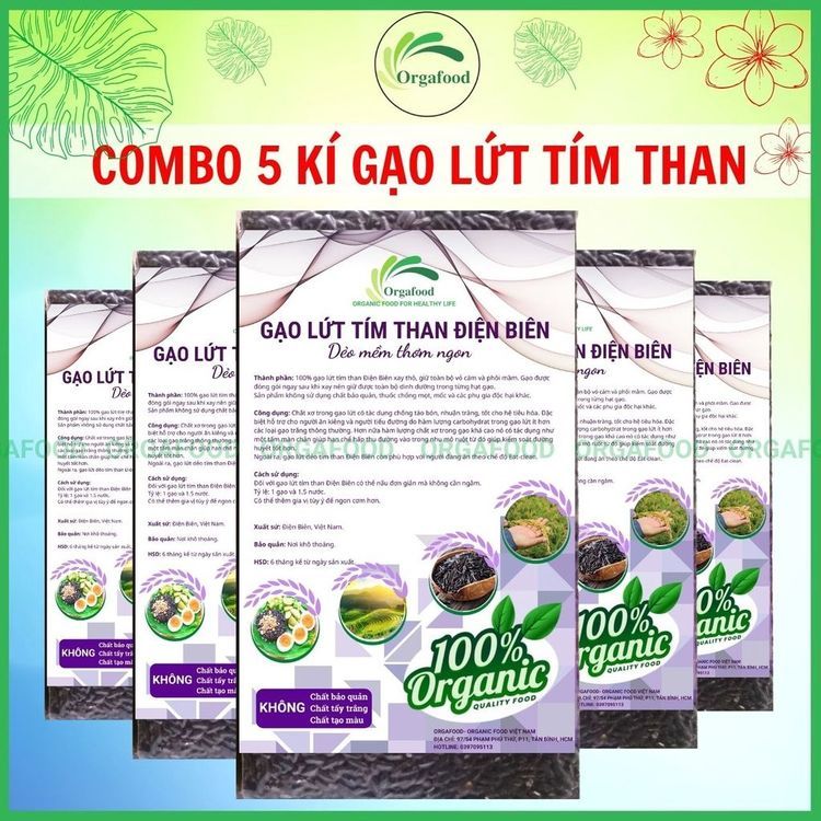 No. 6 - Gạo Lứt Đen Dẻo Điện Biên Orgafood - 3