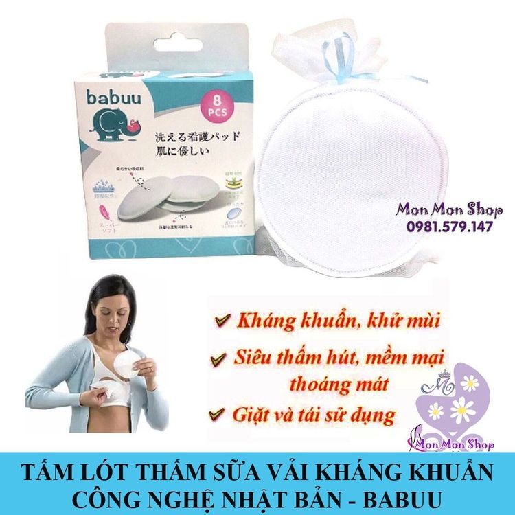 No. 6 - Tấm Lót Thấm Sữa Bằng Vải BABUU BABY - 1