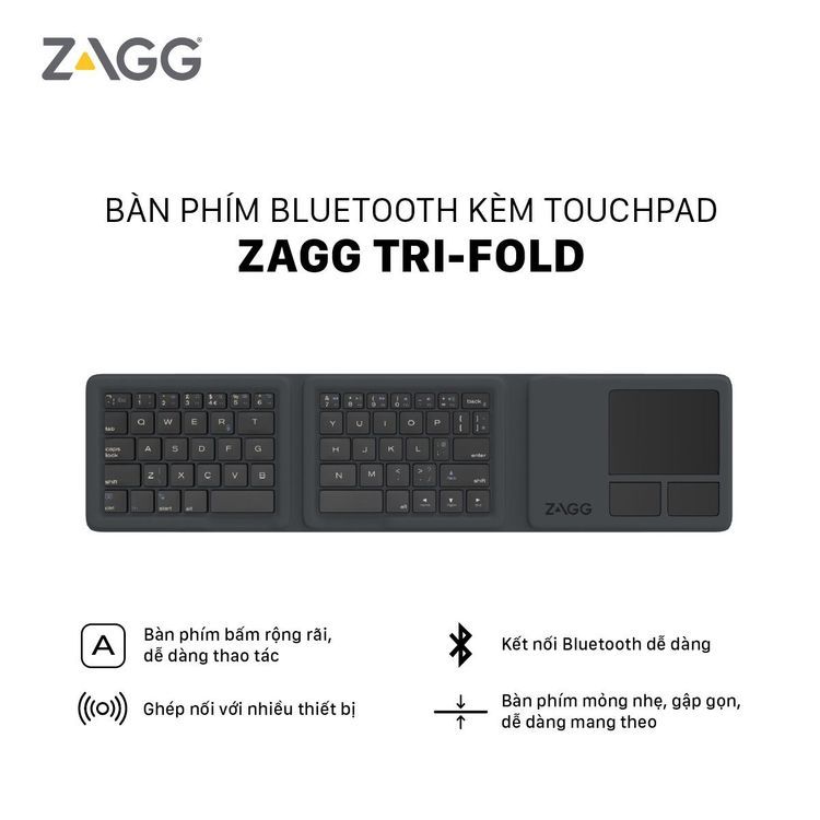 No. 4 - Bàn Phím Gấp 3 ZAGG Universal Keyboards - 2