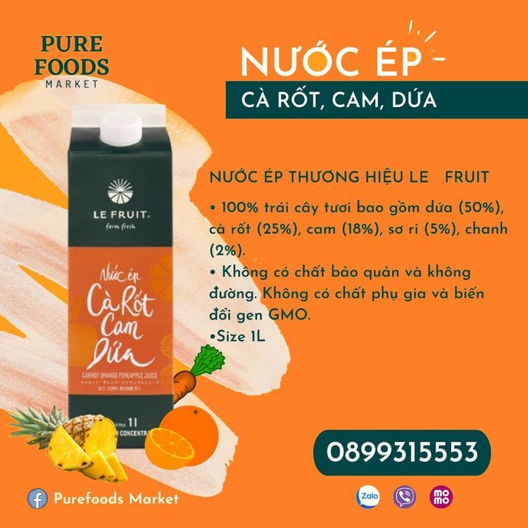 No. 6 - Nước Ép Dứa, Cà Rốt, Cam LE FRUIT - 4