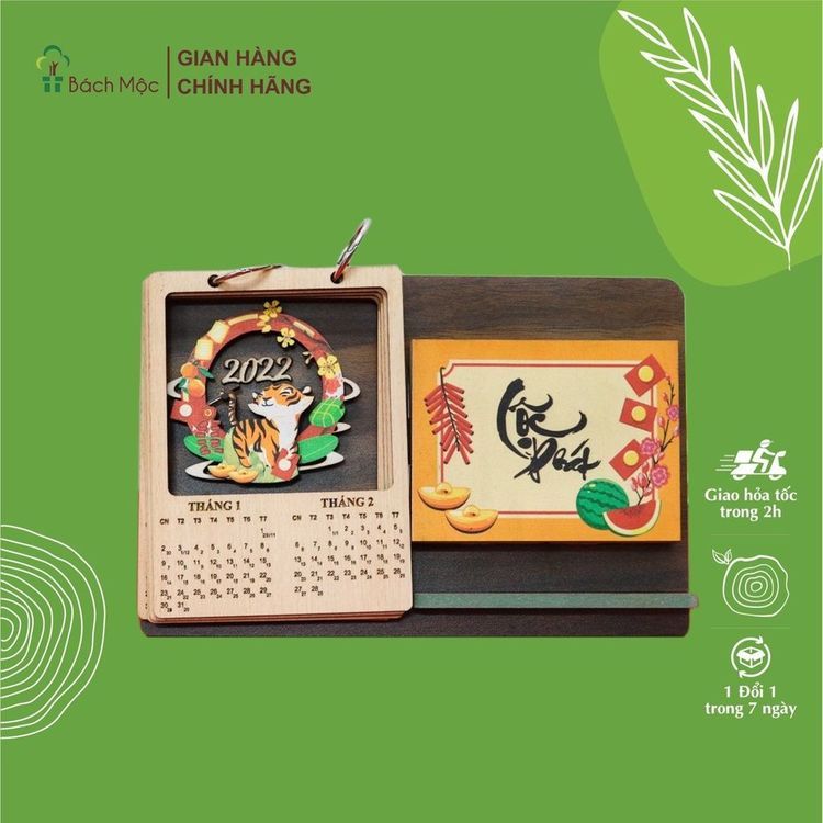 No. 8 - Lịch Gỗ Để Bàn Bách Mộc - 1