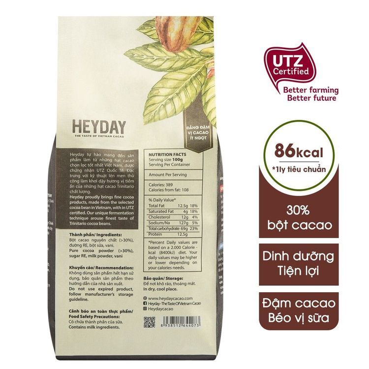 No. 1 - Bột Cacao Sữa Xocolatl HeyDayBold, Classic - 4