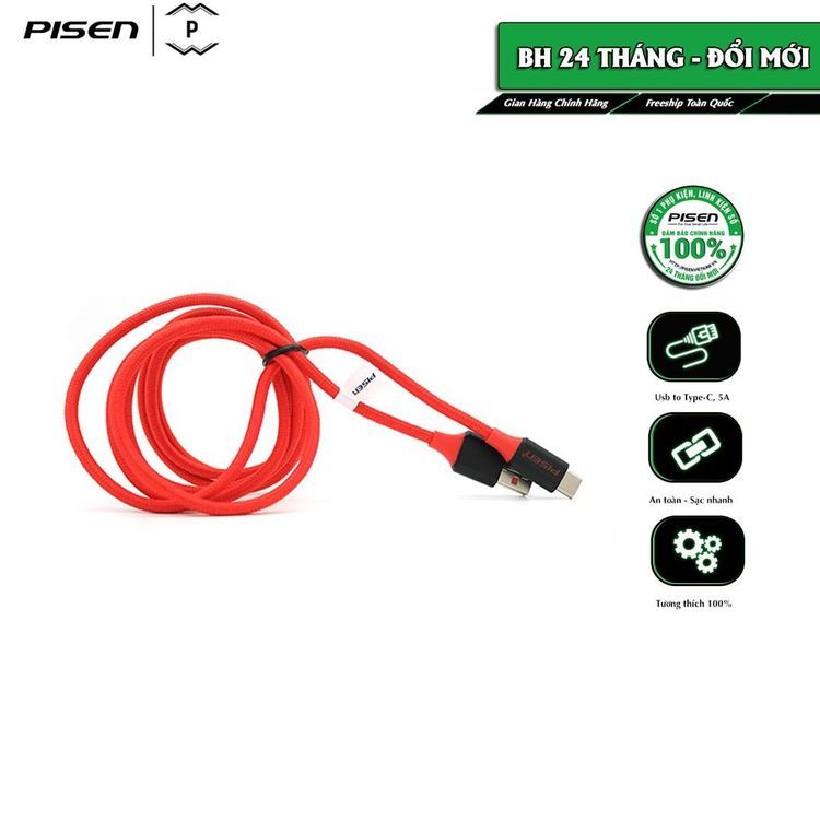 No. 7 - Cáp Pisen USB Type C ProLS-TC09-2000 - 1