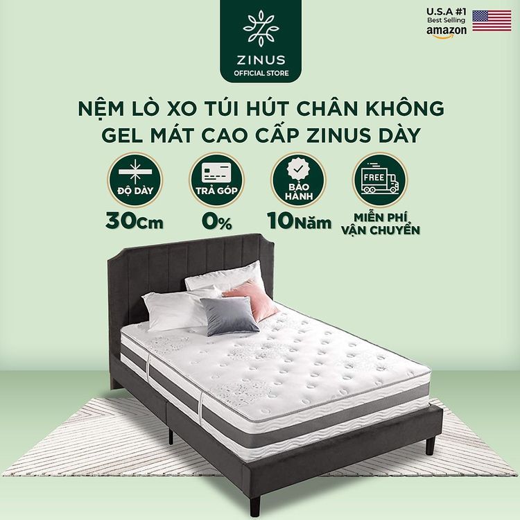 No. 4 - Nệm Lò Xo Gel Mát Cao Cấp Zinus - 5