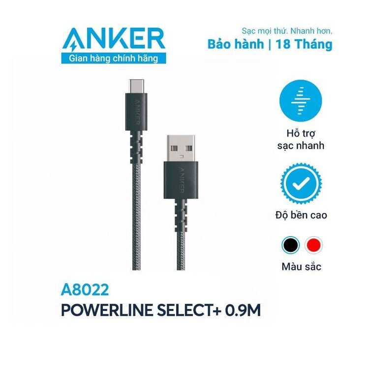 No. 1 - Cáp Anker USB Type C PowerLine Select+A8022 / A8023 - 1