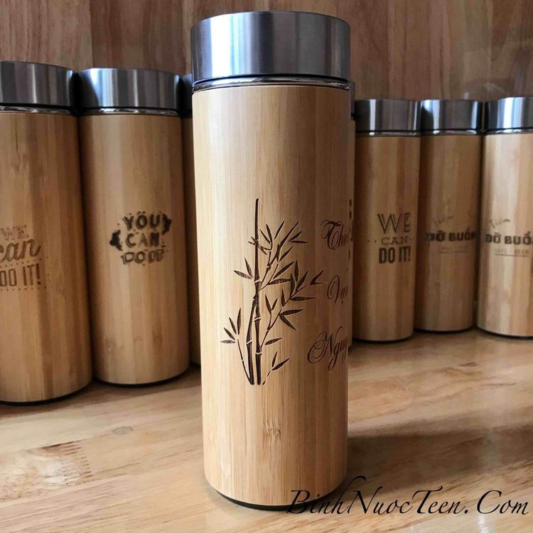 No. 6 - Bình Giữ Nhiệt Inox Vỏ Tre - 2
