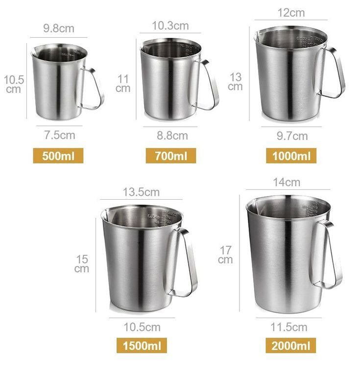 No. 6 - Cốc Đong Đánh Sữa Inox Chia Vạch - 5