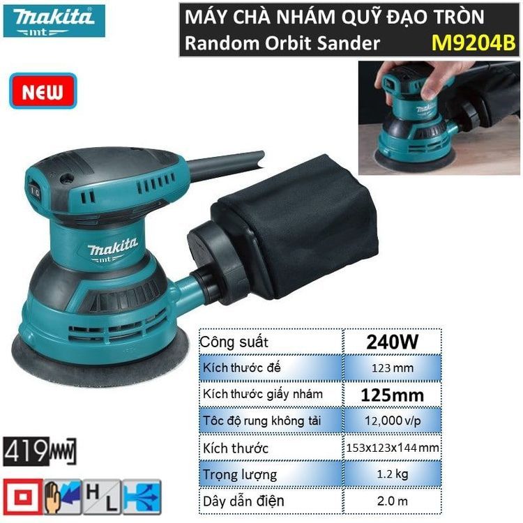 No. 2 - Máy Chà Nhám Makita M9204B - 3