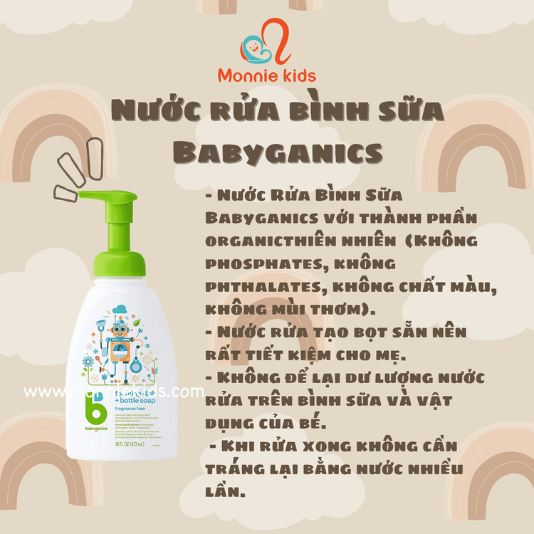 No. 6 - Nước Rửa Bình Sữa Tạo Bọt Babyganics - 3