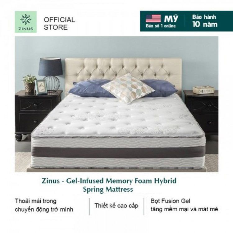 No. 4 - Đệm Lò Xo Gel Mát Zinus - 1
