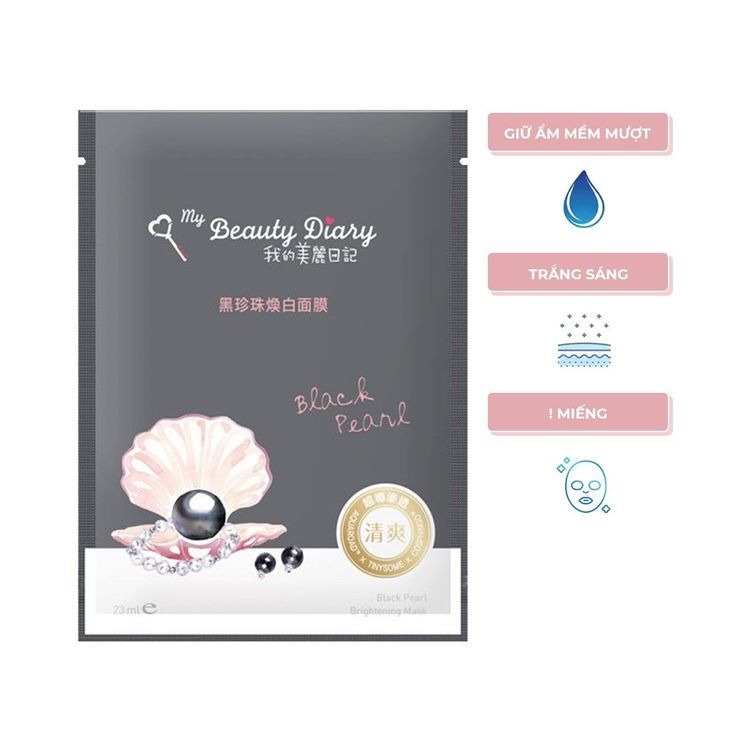 No. 1 - Mặt Nạ Ngọc Trai Đen My Beauty Diary Black Pearl - 5