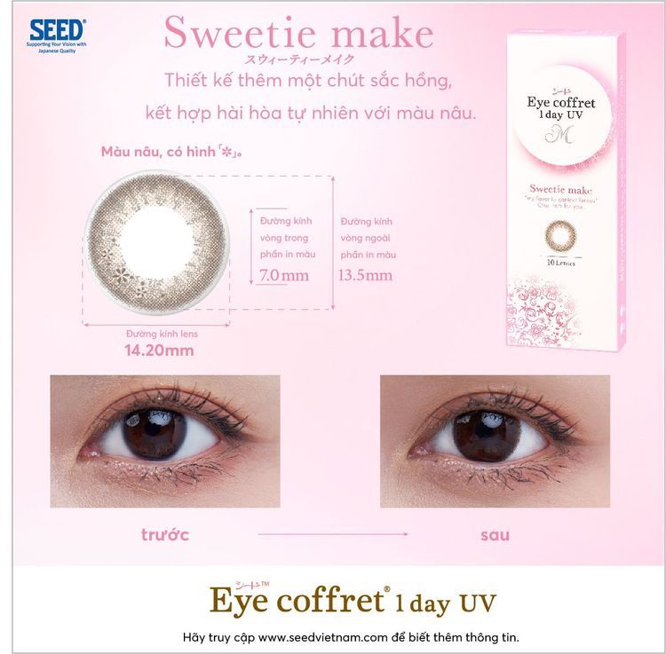 No. 4 - Kính Áp Tròng Màu Eye Coffret 1 Day UV - 1