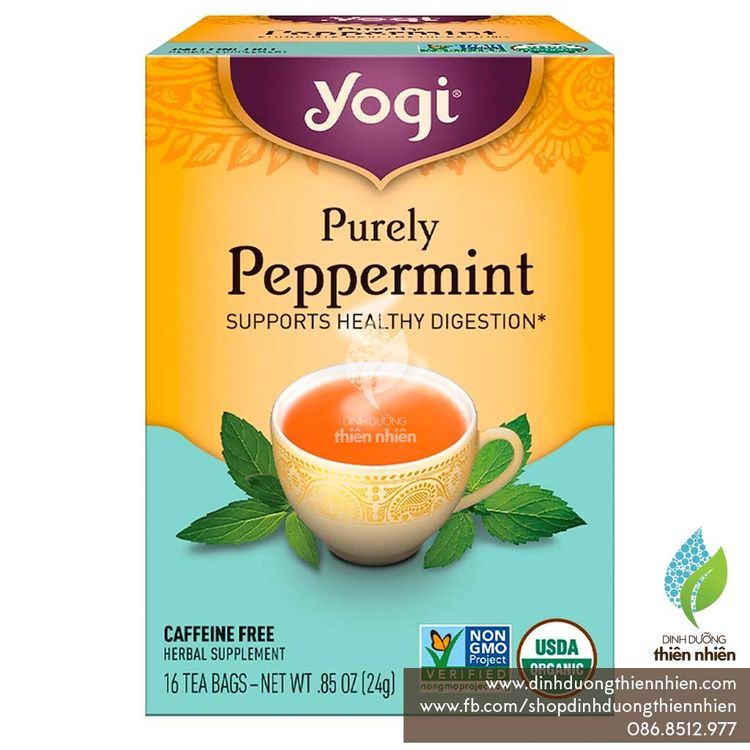 No. 1 - Trà Bạc Hà Cay Yogi Purely Peppermint Tea - 1