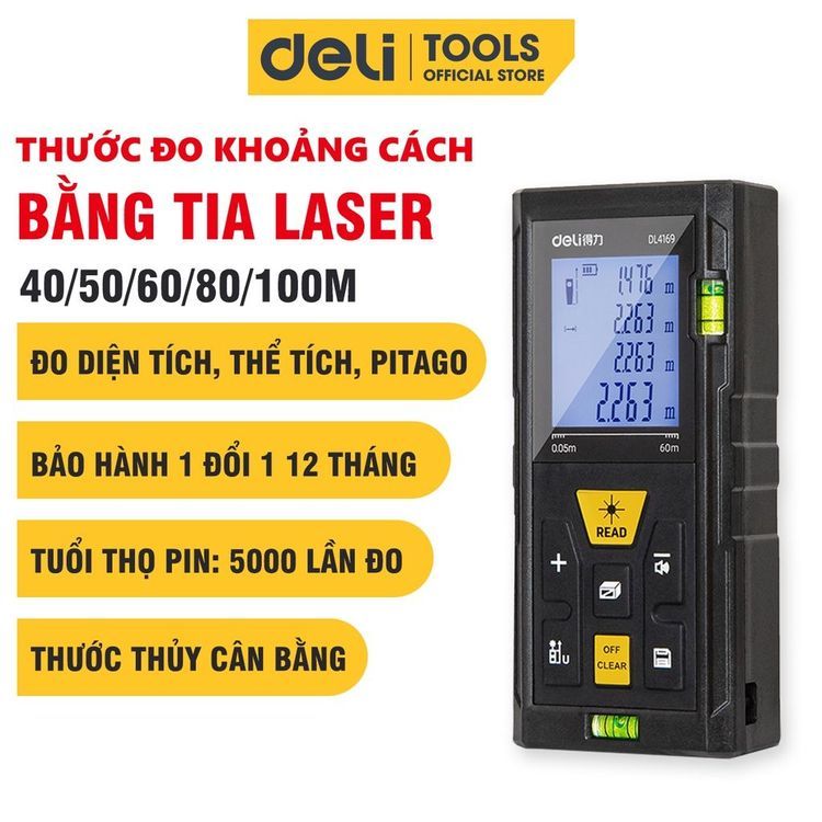 No. 7 - Thước Đo Laser DeliEDL4168 - 2