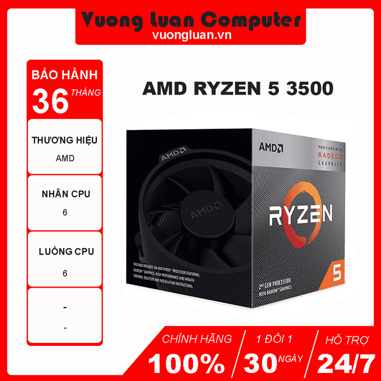 No. 7 - CPU Máy Tính AMD Ryzen 5 3500 - 6