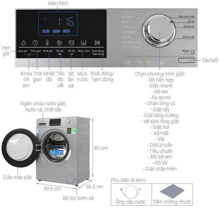 No. 2 - Máy Giặt AQUA AQD-D900F - 1