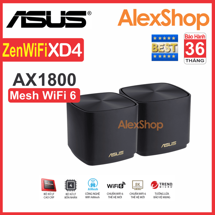 No. 1 - Wi-Fi Mesh ASUS XD4 (2 Pack) - 3