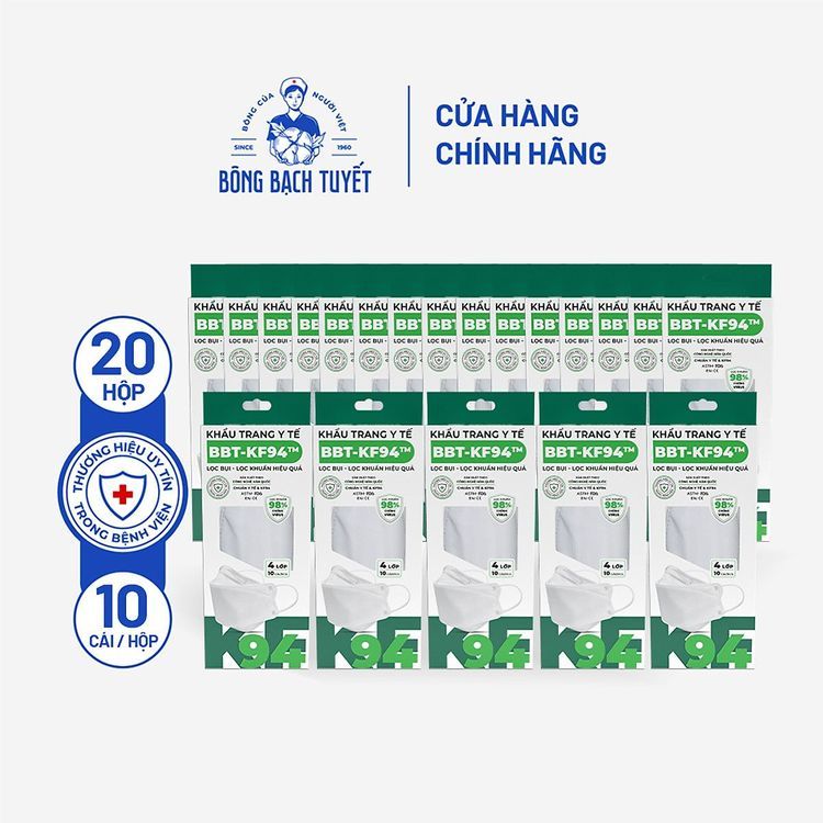 No. 6 - Khẩu Trang Trắng Bông Bạch Tuyết KF94 - 5