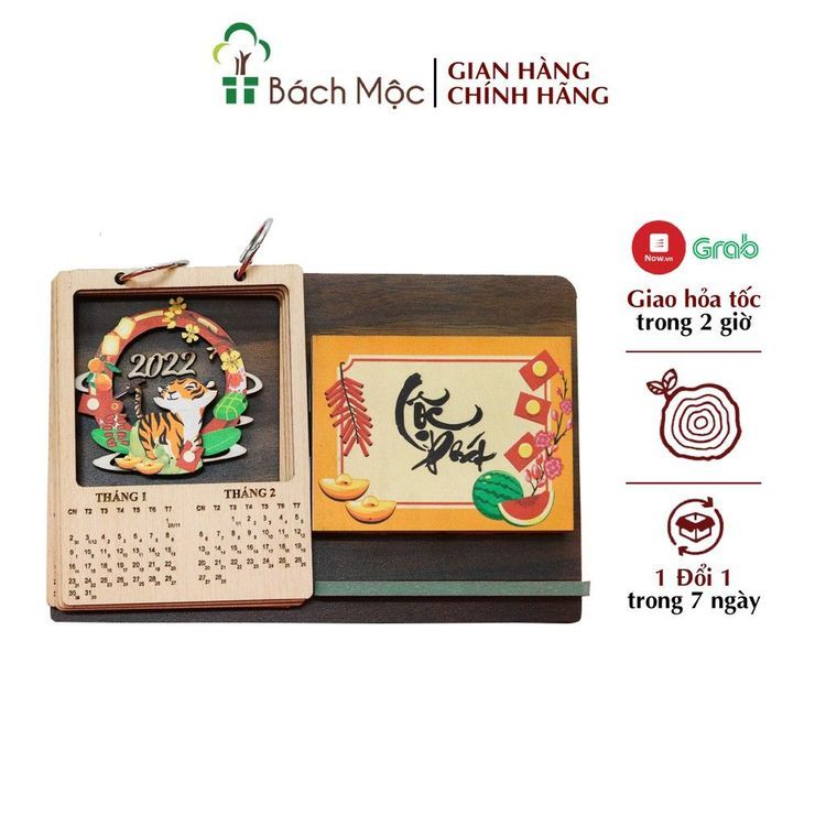 No. 8 - Lịch Gỗ Để Bàn Bách Mộc - 4