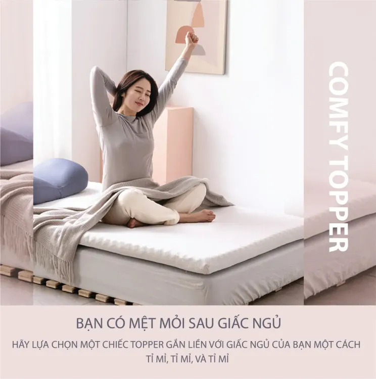 No. 5 - Nệm Topper Tăng Tiện Nghi Cao Cấp Hàn Quốc Samick Comfy - 4