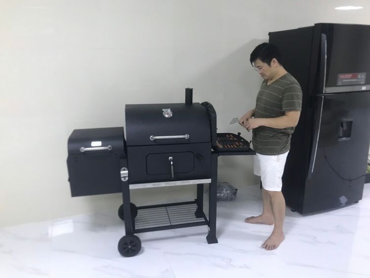 No. 3 - Bếp Nướng Than Hoa VISTA Charcoal Grill W/ Offset SmokerLM212 - 2