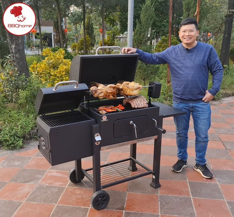 No. 3 - Bếp Nướng Than Hoa VISTA Charcoal Grill W/ Offset SmokerLM212 - 3