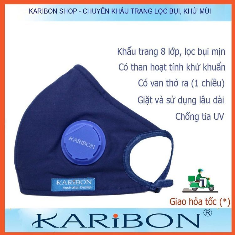 No. 8 - Khẩu Trang Đen Karibon Maxair - 5