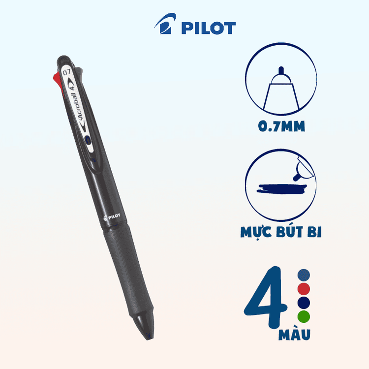 No. 5 - Bút Bi Nhiều Màu Pilot Acroball BKAB45F-BK-BG - 1