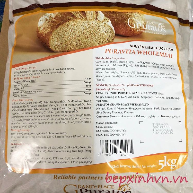 No. 2 - Bột Mì Nguyên Cám Puravita Wholemeal - 4