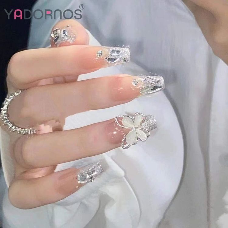 No. 5 - YADORNOS Set 24 Móng Tay Giả Phối Hình Bướm 3D - 4