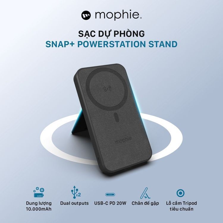 No. 2 - Sạc Dự Phòng Không Dây Mophie Snap+ Powerstation Stand - 1