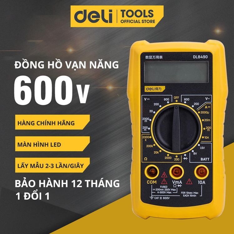 No. 6 - Đồng Hồ Vạn Năng Điện Tử DELIDL8490 - 2