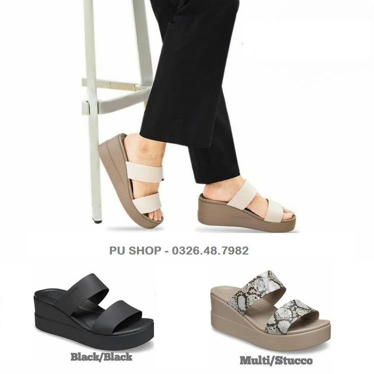 No. 4 - Giày Sandal Crocs Brooklyn Mid Wedge 206453 - 6