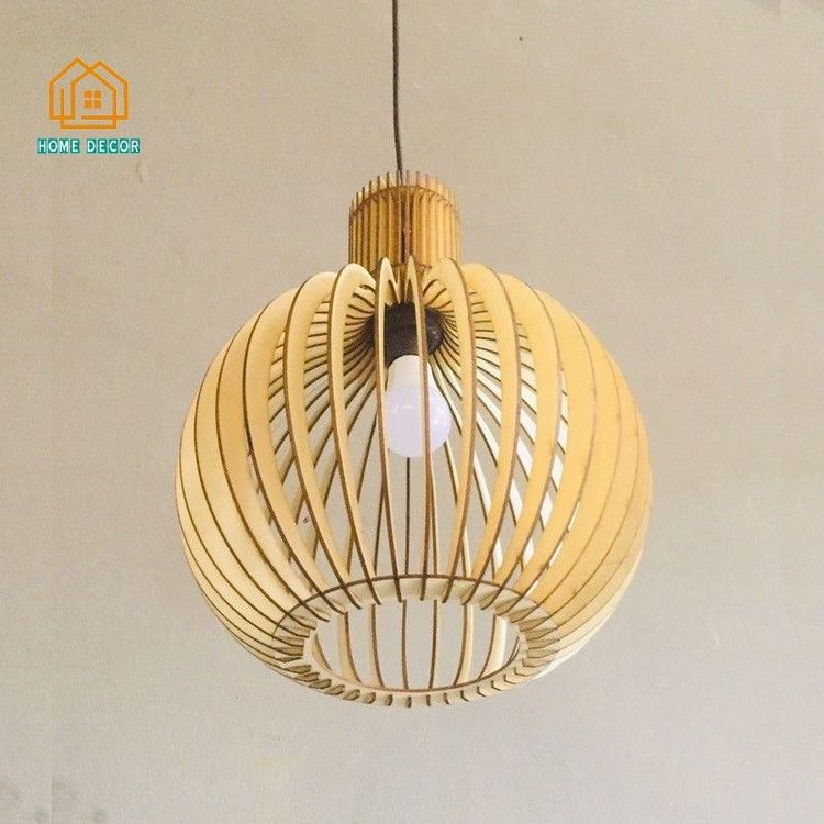 No. 6 - Đèn Gỗ Dáng Trụ Thả Trần - 3